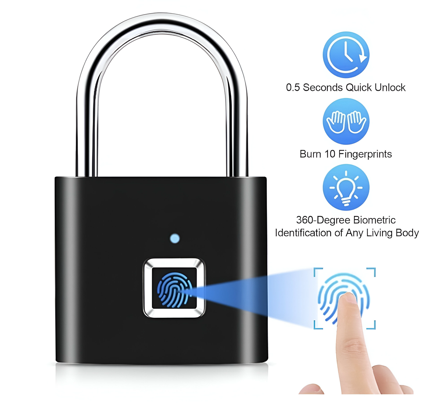 LockMate β Fingerprint Smart Padlock