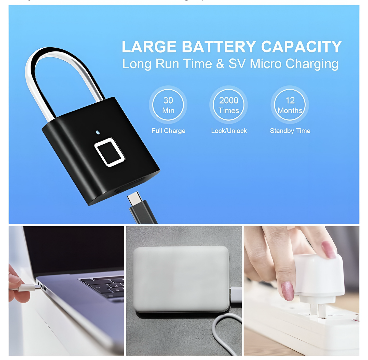 LockMate β Fingerprint Smart Padlock