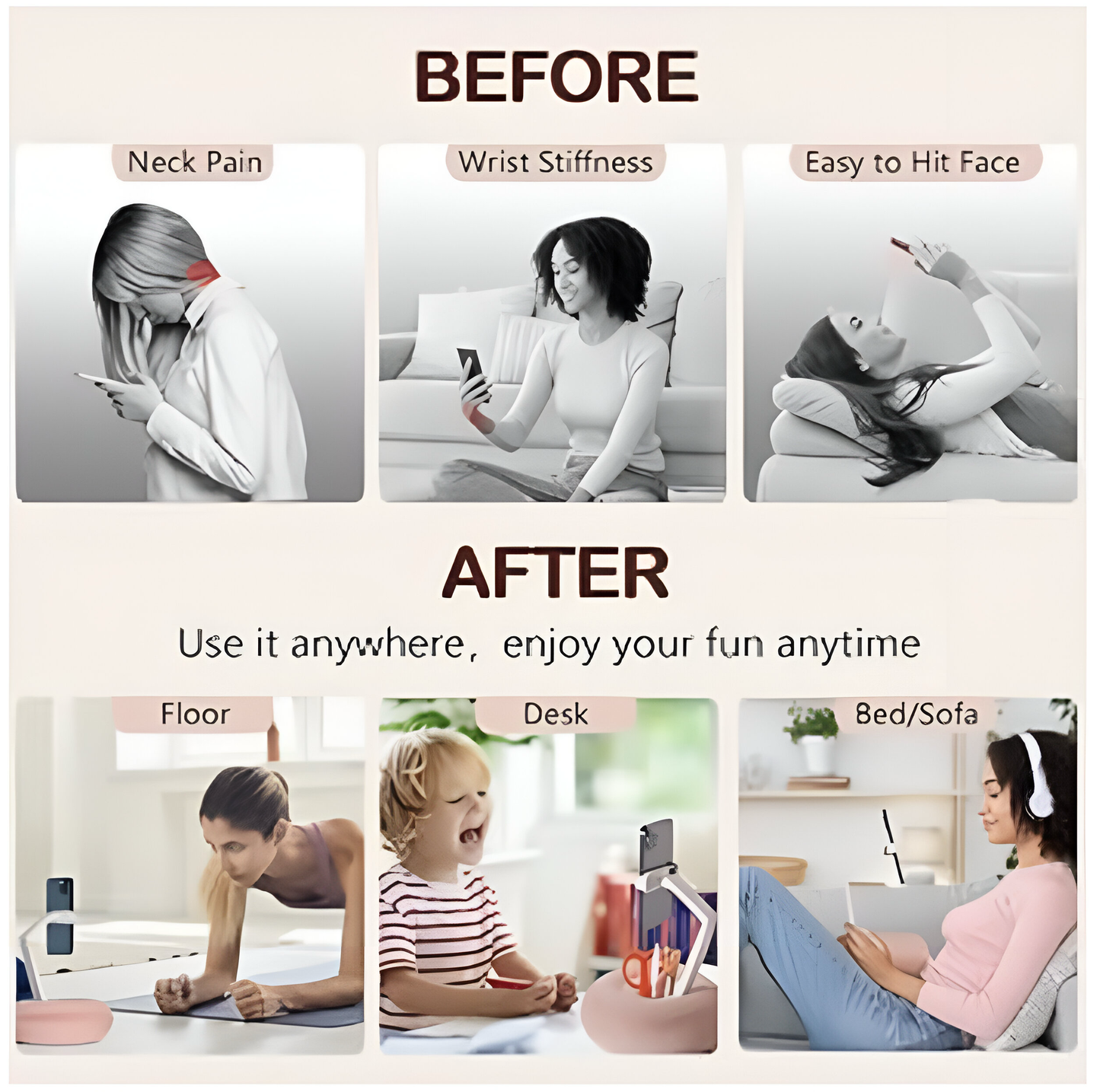 FlexHold β Creative Pillow Phone & Tablet Stand