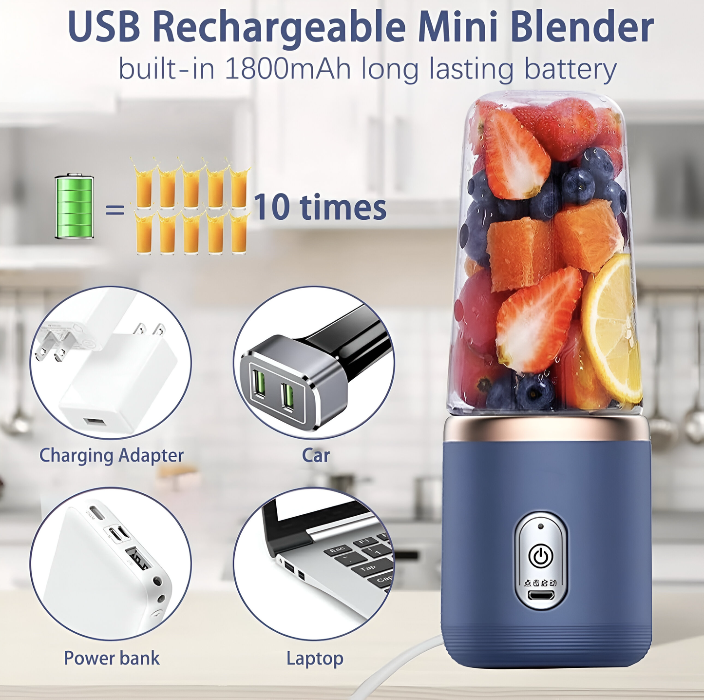 JuiceGo β Portable Rechargeable Juicer Cup