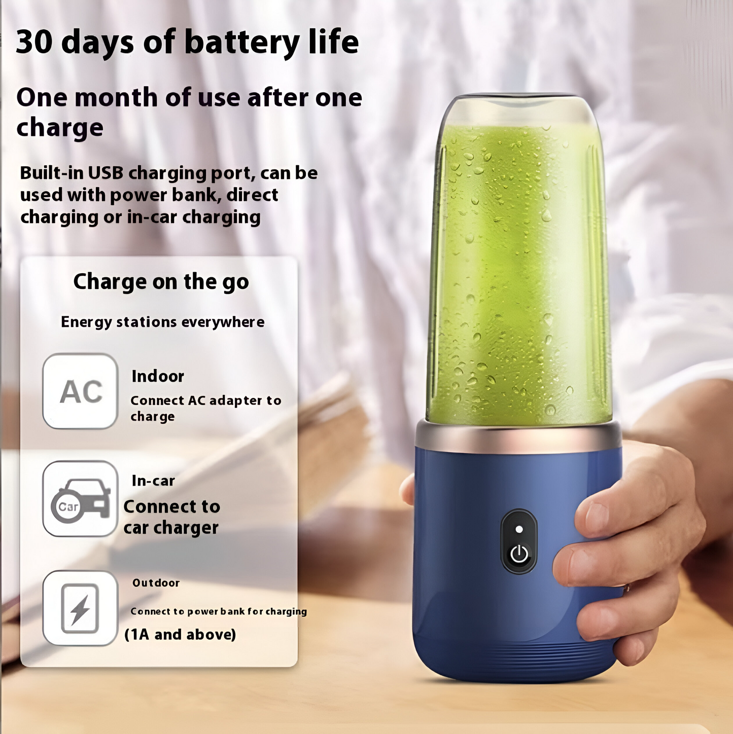 JuiceGo β Portable Rechargeable Juicer Cup