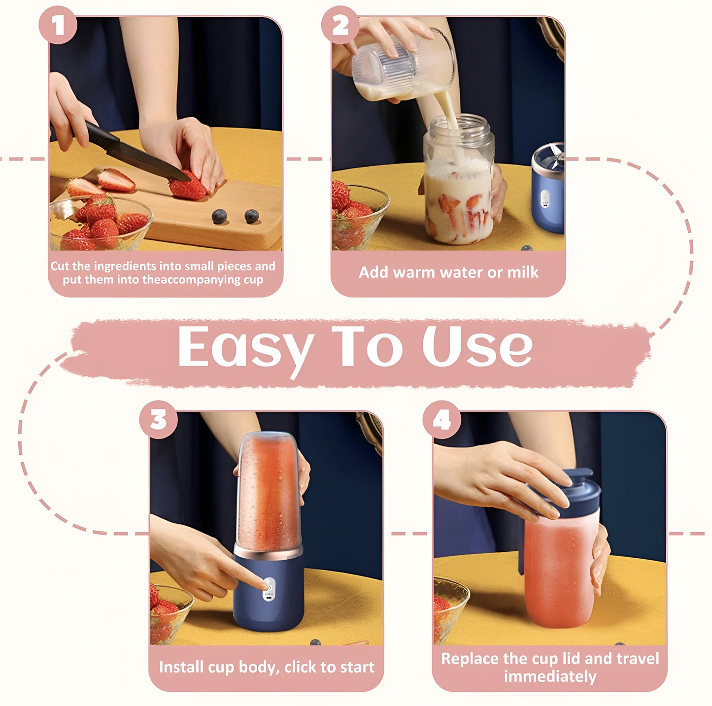 JuiceGo β Portable Rechargeable Juicer Cup
