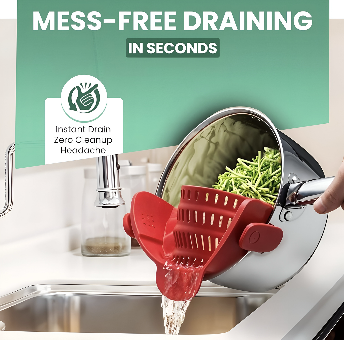 WideDrain β Silicone Sink Strainer