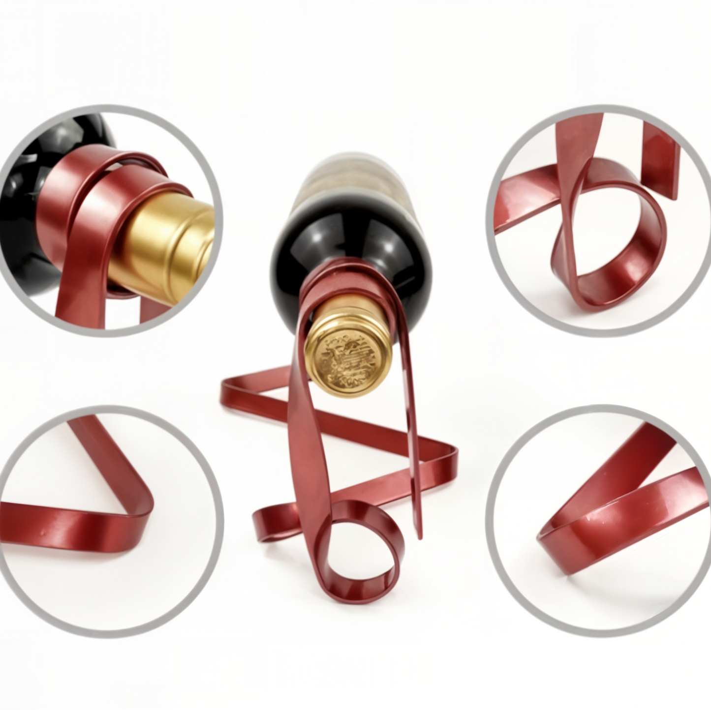 WineCraft – Colored Ribbon Wine Bottle Holder