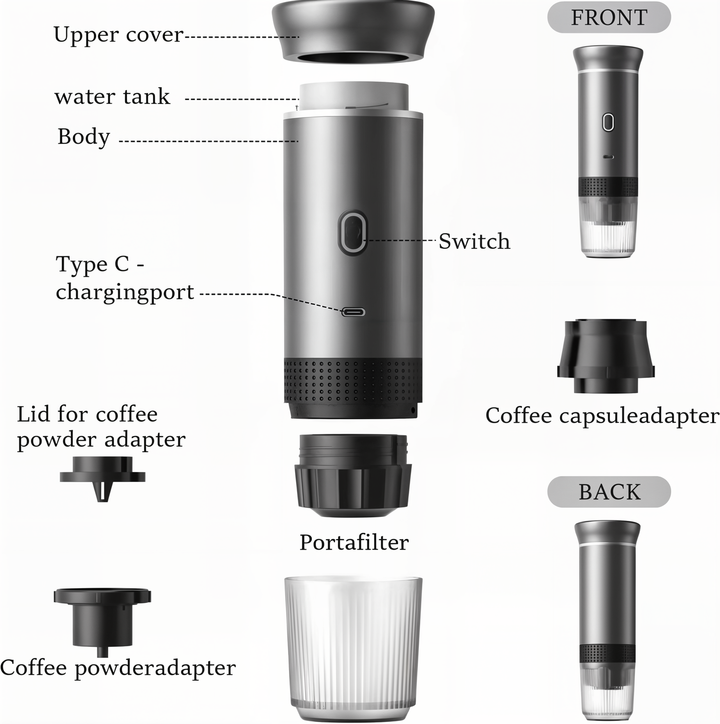 BrewMate – Portable Capsule Coffee Maker